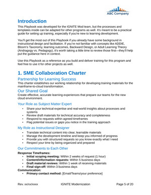 Training Development Playbook preview